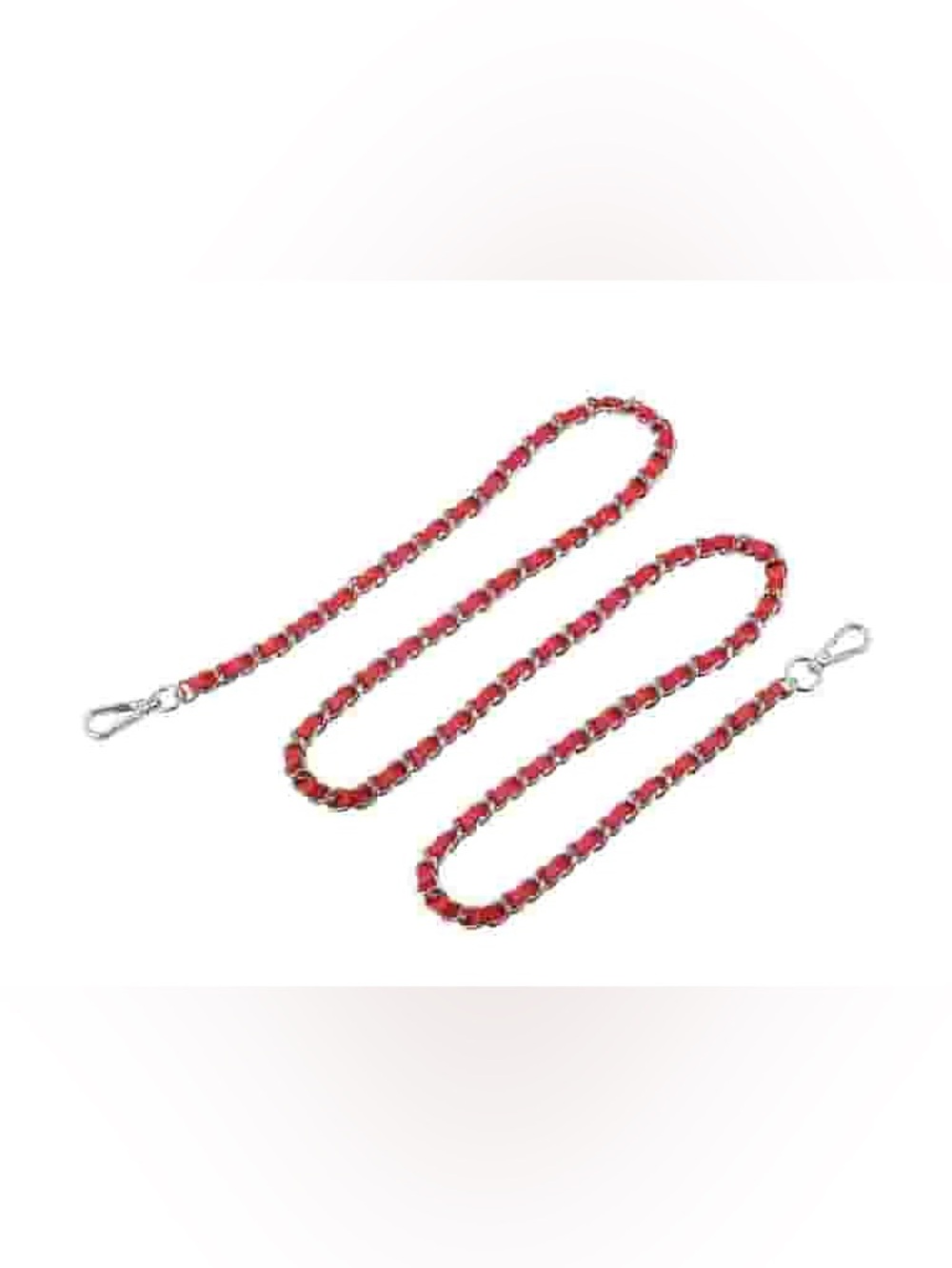 Purse Chain Strap, 55" Purse Strap Shoulder Bag Replacement Strap, Red&Silver